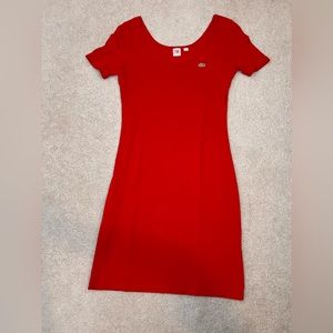 Lacoste Red Tennis Athletic Casual Dress. Size M. Excellent Condition.